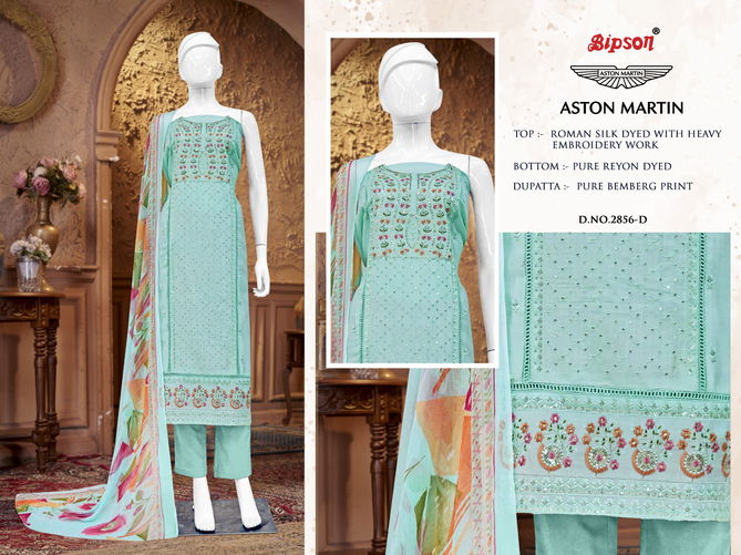 Aston Martin 2856 By Bipson Roman Silk Embroidery Non Catalog Dress Material Wholesale Shop In Surat